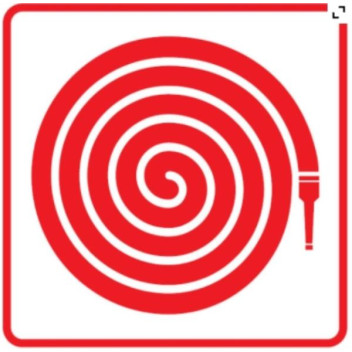 SIGN ABS PLASTIC- HOSE REEL- 290X290mm