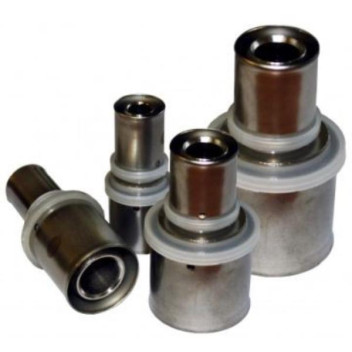 RIFENG STRAIGHT REDUCING COUPLER BRASS 20x16mm CRIMPED