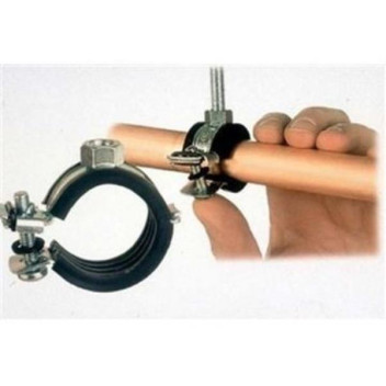 SPLIT PIPE GALV CLAMP & RUBBER LINING 20-24mm (20-25mm)