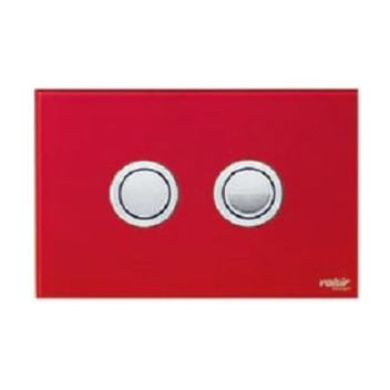 VALSIR VS0877001 DESIGN PLATE CRYSTAL RED ROUND BUTTONS CHROME
