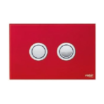 VALSIR VS0877001 DESIGN PLATE CRYSTAL RED ROUND BUTTONS CHROME
