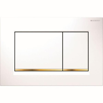 GEBERIT 115.883.KK.1 SIGMA 30 DUAL FLUSH ACTUATOR WHITE/GOLD/WHITE