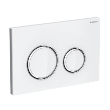 GEBERIT 115.884.SI.1 SIGMA21 DUAL FLUSH ACTUATOR PLATE SHINY CP WHITE