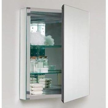 CLEAR CUBE MIRROR CABINET 1-DOOR ALUMINIUM 500x660x127mm