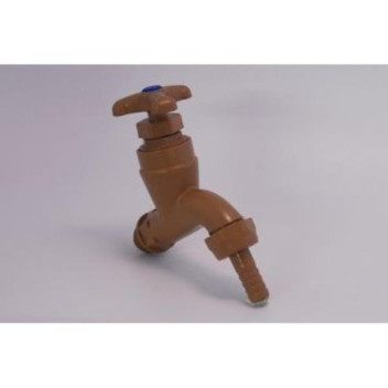 COLOUR TAP 167 HOSE BIBTAP & UNION BROWN 15X20MM