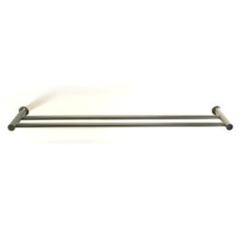 PLUMLINE MANDARA DOUBLE TOWEL RAIL 800 S/ST POLISHED ROUND