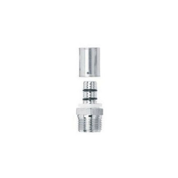 RIFENG STRAIGHT MALE ADAPTOR BRASS 63x2 CRIMPED