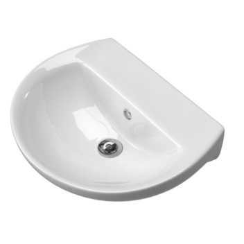 PLUMLINE MERU THIN RIM BASIN PP 500X405mm WHITE (BOXED)