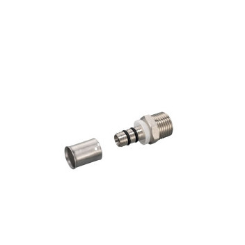 RIFENG STRAIGHT MALE ADAPTOR BRASS 40x1.1/4 CRIMPED