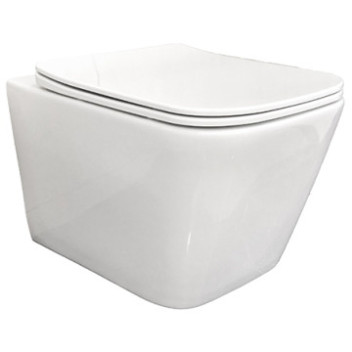 LECICO VOLTA RIMLESS WALL HUNG PAN AND SOFT CLOSE SEAT