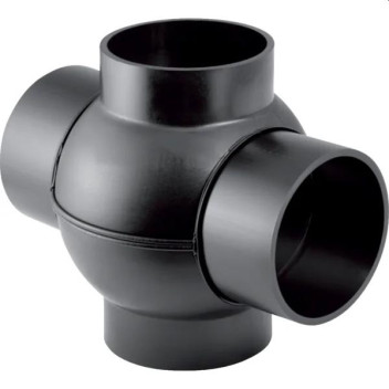 GEBERIT HDPE DOUBLE BRANCHBALL FITTING 90x90mm 85deg 366.280.16.1