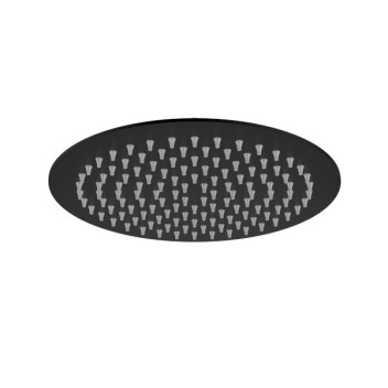PLUMLINE ULTRATHIN MATT BLACK ROUND SHOWER ROSE 250