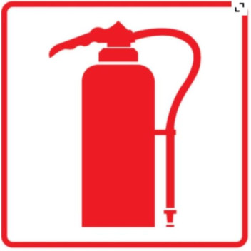 SIGN ABS PLASTIC- FIRE EXTINGUISHER - 290X290mm