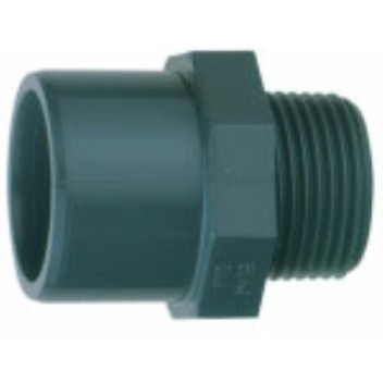 uPVC S/WELD MALE ADAPTOR 75x2 GREY