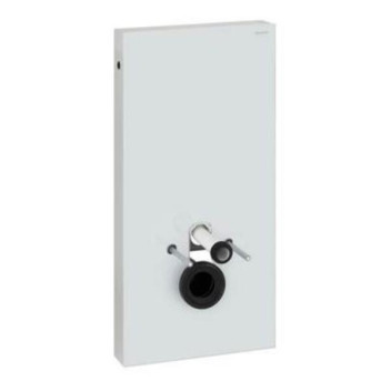 GEBERIT 131.021.SI.5 MONOLITH CISTERN W/HUNG WC WH GLASS/BRUSH ALU