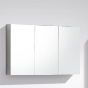 CLEAR CUBE MIRROR CABINET 3-DOOR ALUMINIUM 1500x660x127mm