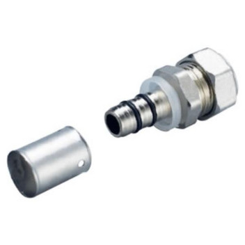 RIFENG STRAIGHT COMPRESSION COUPLING FOR COPPER 16x15mm CRIMPED