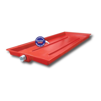 KWIKOT DRT1600 POLY GEYSER TRAY HORIZONTAL 150/200L 1600x600x75mm