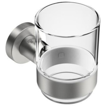 BATHROOM BUTLER 4632BRSH TUMBLER & HOLDER BRUSHED SS