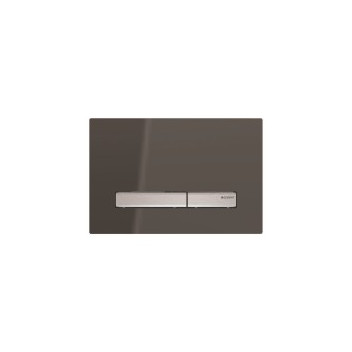 GEBERIT 115.788.SD.2 SIGMA50 ACTUATOR PLATE DUAL FLUSH SMOKED GLASS
