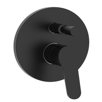 PLUMLINE MENSA U/WALL DIVERTER BATH/SHOWER MIXER 15mm MATT BLACK