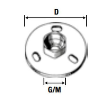 VALSIR VS0398005 GALV STEEL FLANGE FOR FIXING TO WALL 1\"