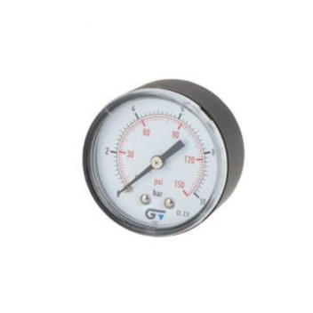 GENEBRE PRESSURE GAUGE 10 BAR 50mm FACE 8mm BACK INLET 3821 010
