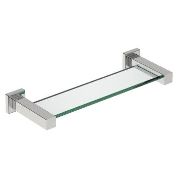 BATHROOM BUTLER 8525POLSGLASS SHELF POLISHED SS 330mm