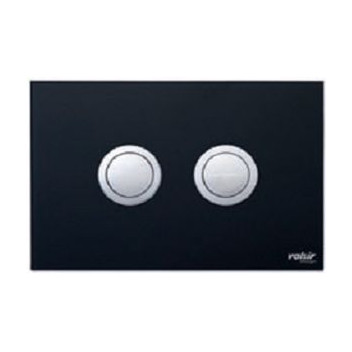 VALSIR VS0877055 DESIGN PLATE CRYSTAL BLACK SQUARE BUTTONS CHROME