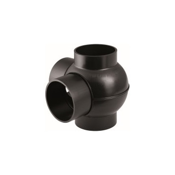 GEBERIT HDPE OFF DOUBLE BRANCHBALL FITTING 63x63mm 85deg 90deg 364.320