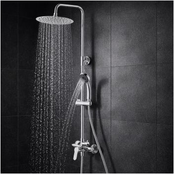 PLUMLINE MENSA EXPOSED SHOWER MIXER & COLUMN SET CP 15mm