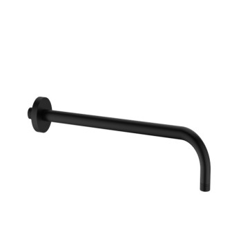 PLUMLINE MATT BLACK ROUND SHOWER ARM LONG 15x400mm