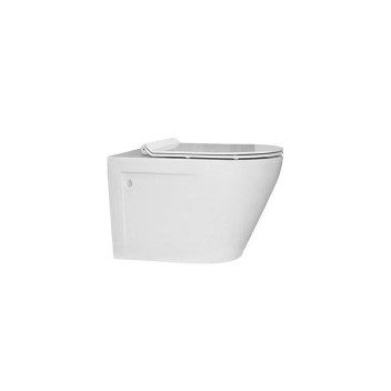 LECICO ZAMBEZI RIMLESS WALL HUNG PAN & SOFT CLOSE SEAT