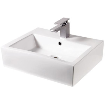 VAAL 704201 WEAVER RECTANGULAR 1TH COUNTER BASIN WHITE 575X455
