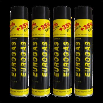 EURO GAS BUTANE GAS BURNER CYLINDER ONLY 800ml THREADED