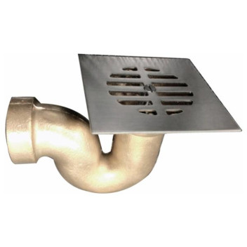 COBRA SHOWER TRAP BRASS CP SQUARE GRATE 40mm 373SQ