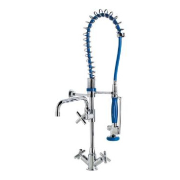 GENEBRE PRE RINSE 1TH MIXER & SPOUT inc HANDSPRAY 770mm (H) 1814 04