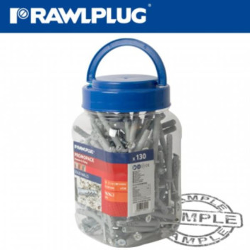 RAWLPLUG HAMMER-IN FIXING INCL SCREW 8X60mm