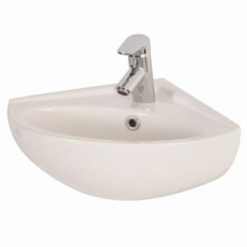 LECICO SALY CORNER 1TH PP BASIN WHITE 470x420mm