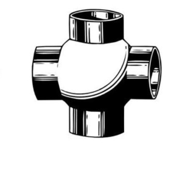 VALSIR VS0 318013 HDPE BALL JUNCTION 2 INLETS 125X125mm 180deg