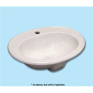 LECICO ATLAS SARAH VANITY DROP-IN BASIN 2TH 535x410mm