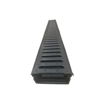 ACO 330004 PLASTIC CHANNEL WITH POLYPROP BLACK GRATE 1000X125X50mm