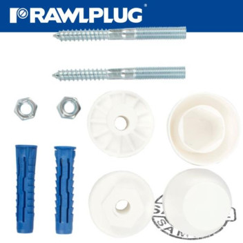 RAWLPLUG WASH BASIN MOUNTING FIXATION KIT 10mm (PR)