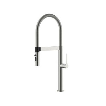 MERELLI TRI3 SINK MIXER & PULL-OUT NOZZLE 1TH BRUSHED S/S