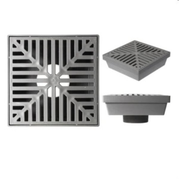 RAINDRAIN LITE 250X250mm PP GRATE & HOUSING L/D - GREY 097755