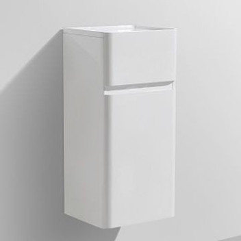 MILAN WALLHUNG CABINET ONLY WHITE (1 DRAWER 1 DOOR) 750x350x300mm