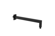 PLUMLINE MATT BLACK SQUARE SHOWER ARM LONG 15x400mm