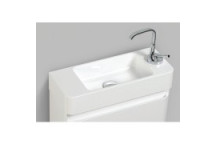 CLEAR CUBE MILAN BASIN WITH OVERFLOW WHITE 450x182x100mm