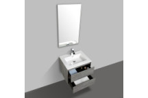 CLEAR CUBE ENZO DOUBLE DRAWER CABINET CONCRETE 600x480x500mm