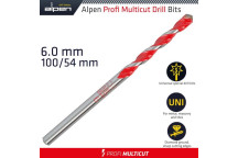 ALPEN PROFI MULTICUT DRILL BIT 6mm x100mm STD SHANK